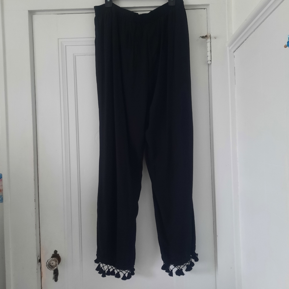 Retro Threads Black tassel pants size XXL.